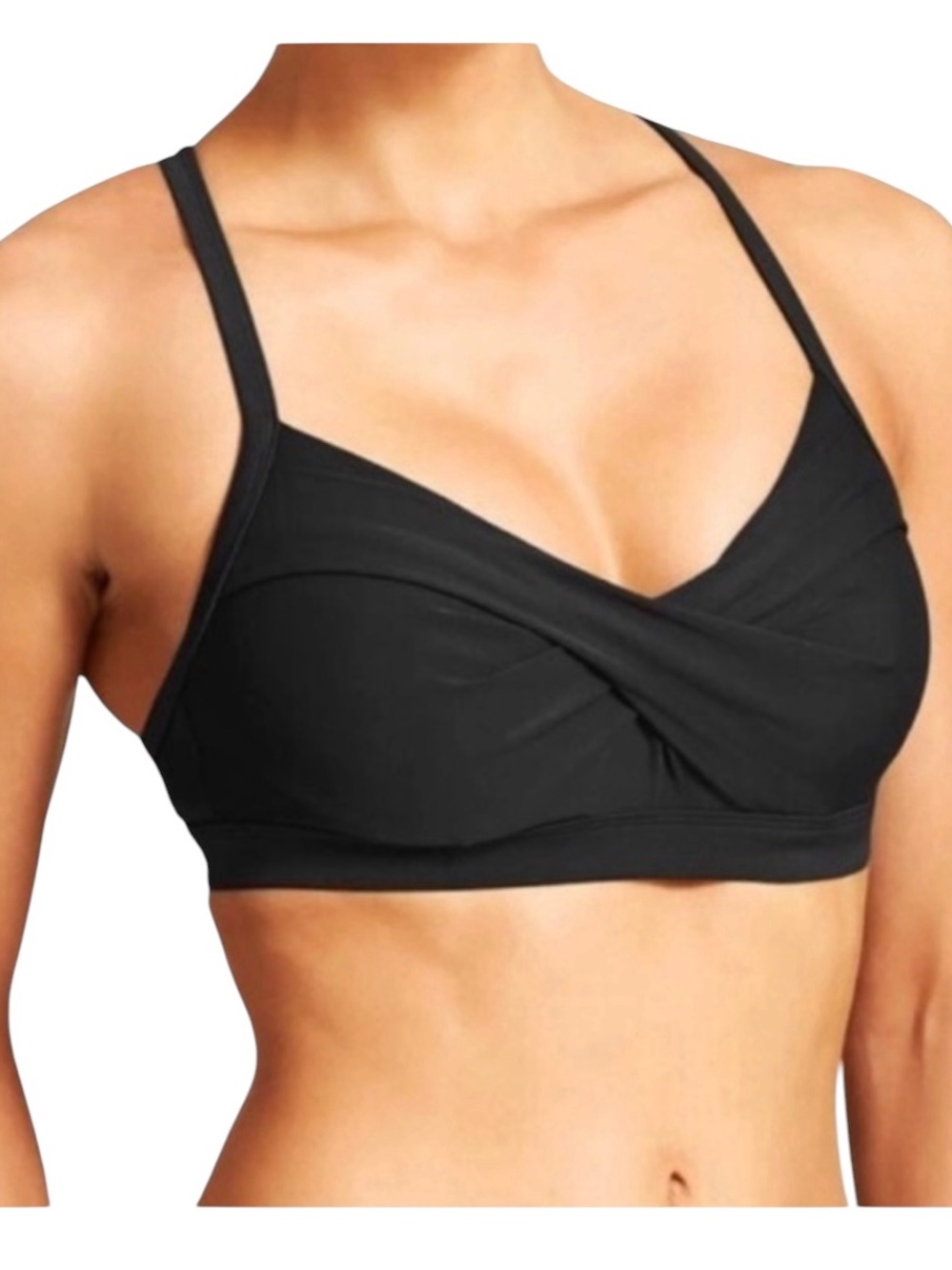 Athleta Twister Bikini Top Black Size 36B/C
